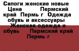 Сапоги женские новые › Цена ­ 400 - Пермский край, Пермь г. Одежда, обувь и аксессуары » Женская одежда и обувь   . Пермский край,Пермь г.